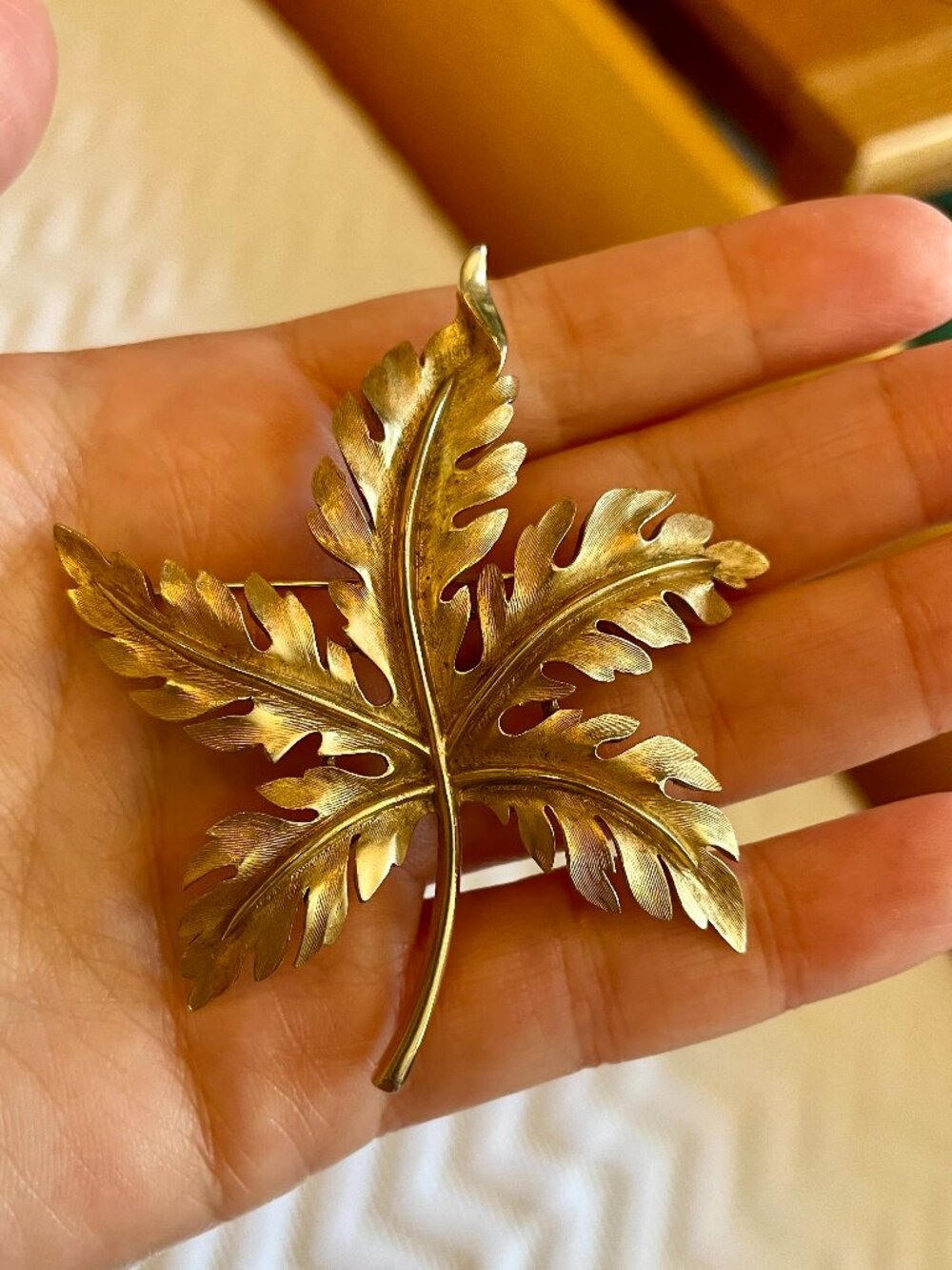Large Trifari Leaf Brooch